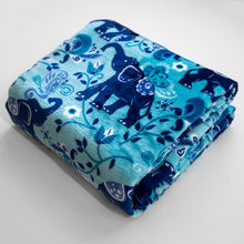 Load image into Gallery viewer, lapisbee Velvet Plush Home Fleece Throw Blanket 50&quot; x 70&quot; (Jungle Elephant)
