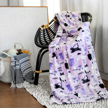 Load image into Gallery viewer, lapisbee Velvet Plush Home Fleece Throw Blanket 50&quot; x 70&quot; (Meowgical)
