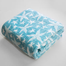 Load image into Gallery viewer, lapisbee Velvet Plush Home Fleece Throw Blanket 50&quot; x 70&quot; (Starfish Aqua)
