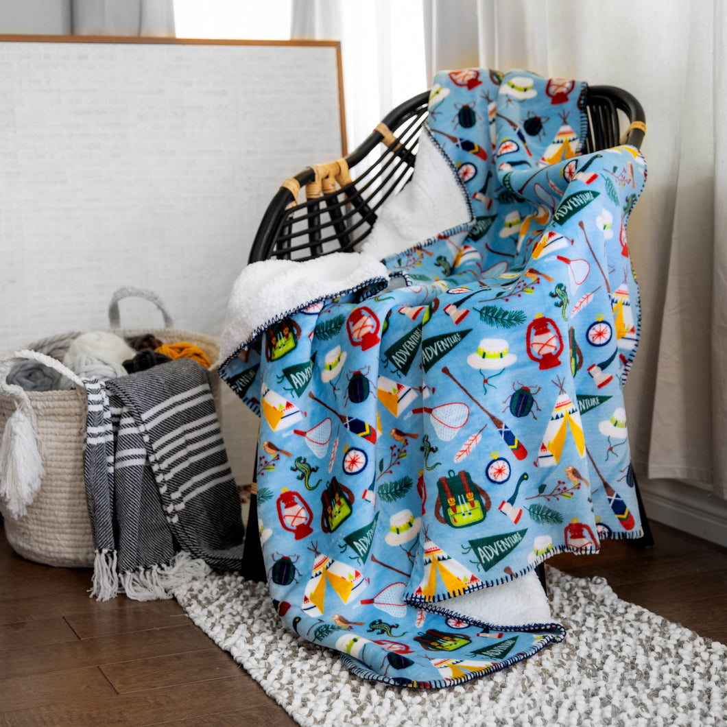lapisbee Velvet Plush Home Fleece Throw Blanket 50